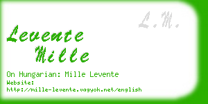 levente mille business card